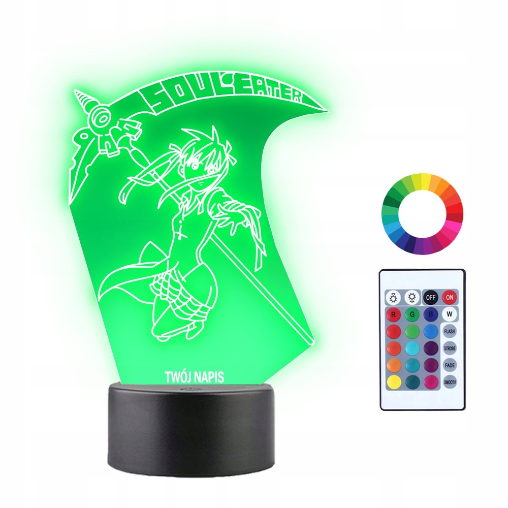 Lampka Nocna 3D LED Maki Anime Soul Eater