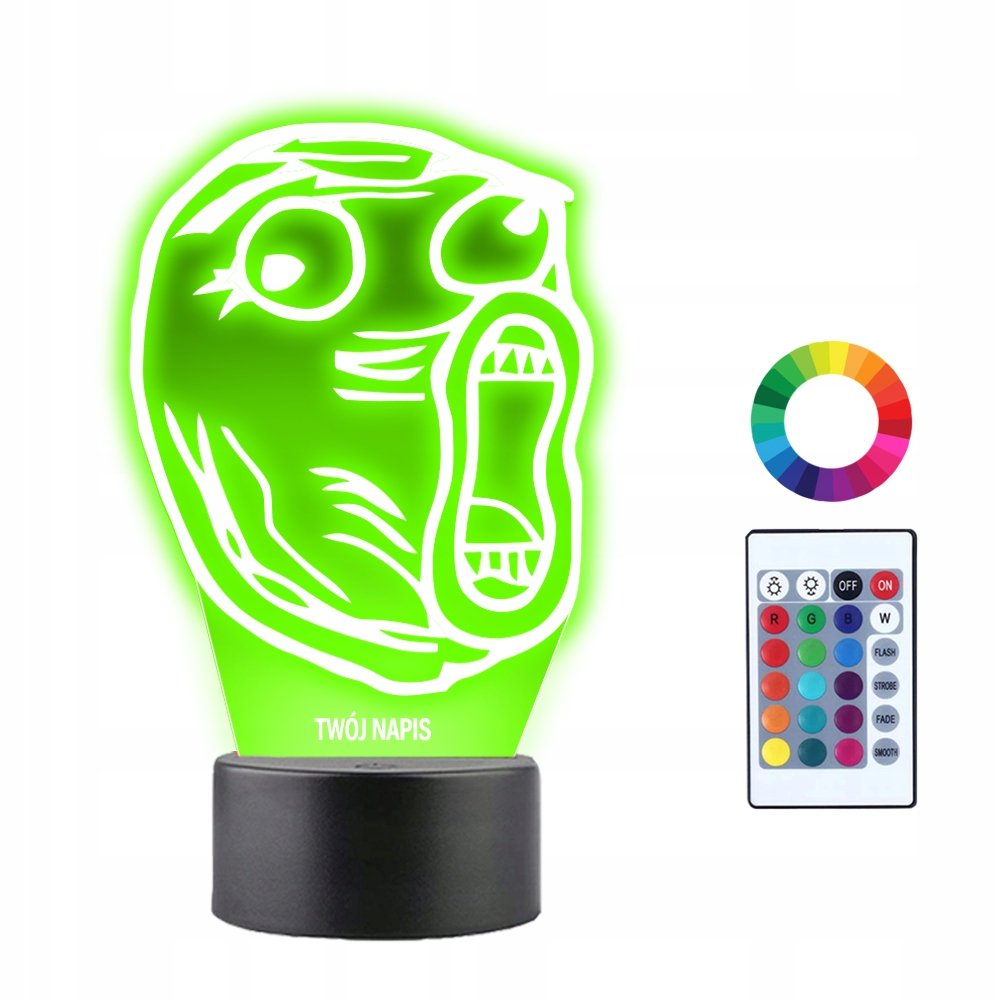 Lampka Nocna 3D LED LOL Mem Prezent