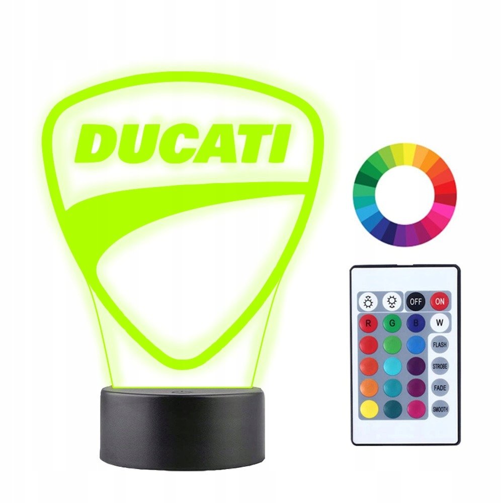 Lampka Nocna 3D Led LOGO DUCATI MOTOR