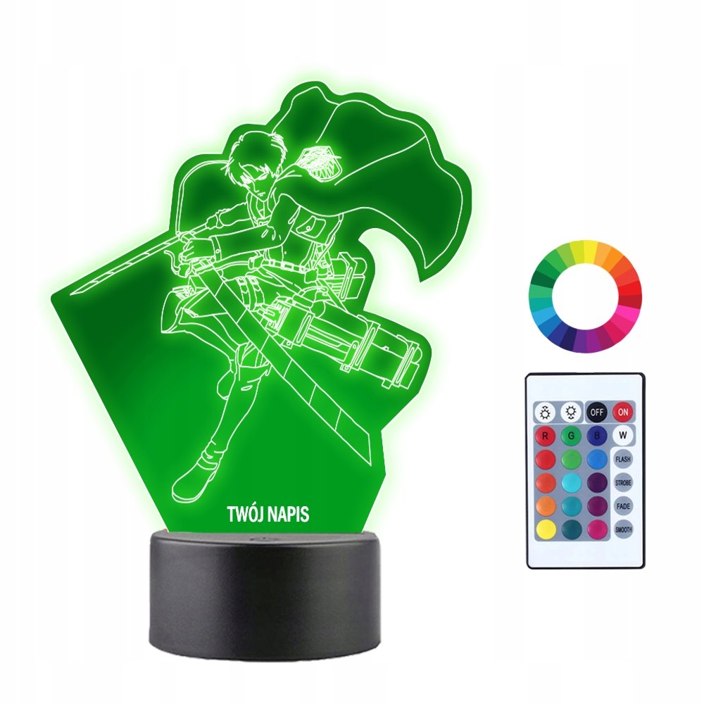 Lampka Nocna 3D LED Levi Ackermann Prezent