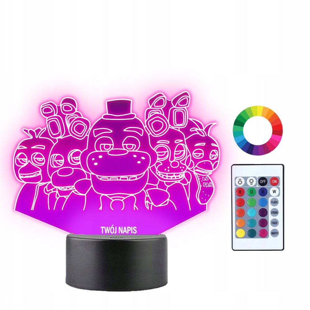 Lampka Nocna 3D LED FIVE NIGHT'S AT FREDDY'S