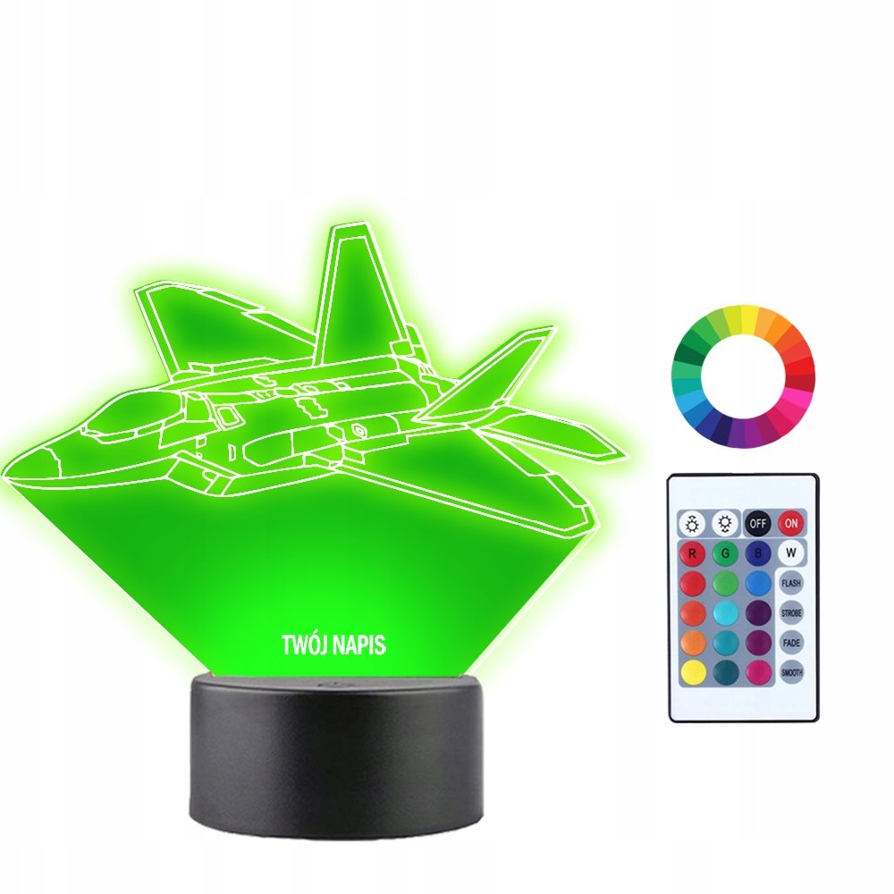 Lampka Nocna 3D LED Lockheed Martin F-22 Raptor