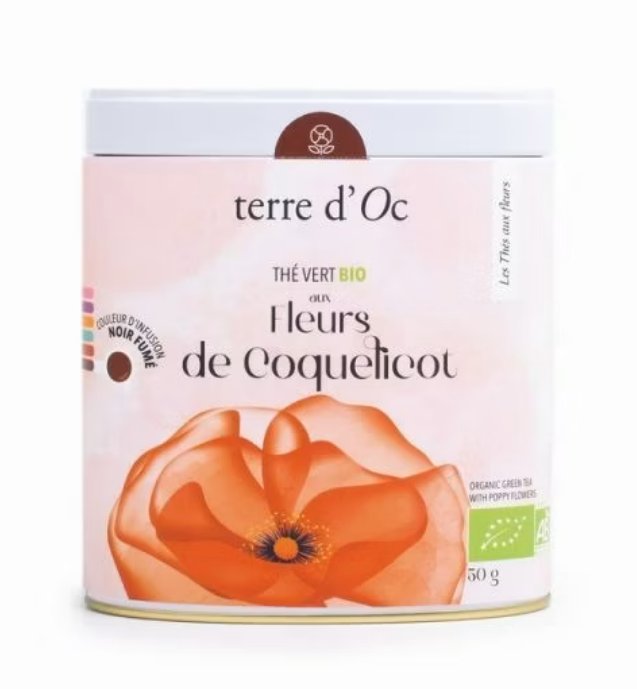 Herbata Biała W Ozdobnej Puszce 50 G Fleurs De Coquelicot Terre D'Oc