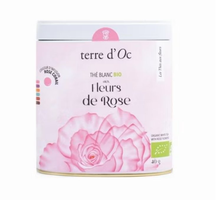 Herbata Biała W Ozdobnej Puszce 40 G Fleurs De Rose Terre D'Oc