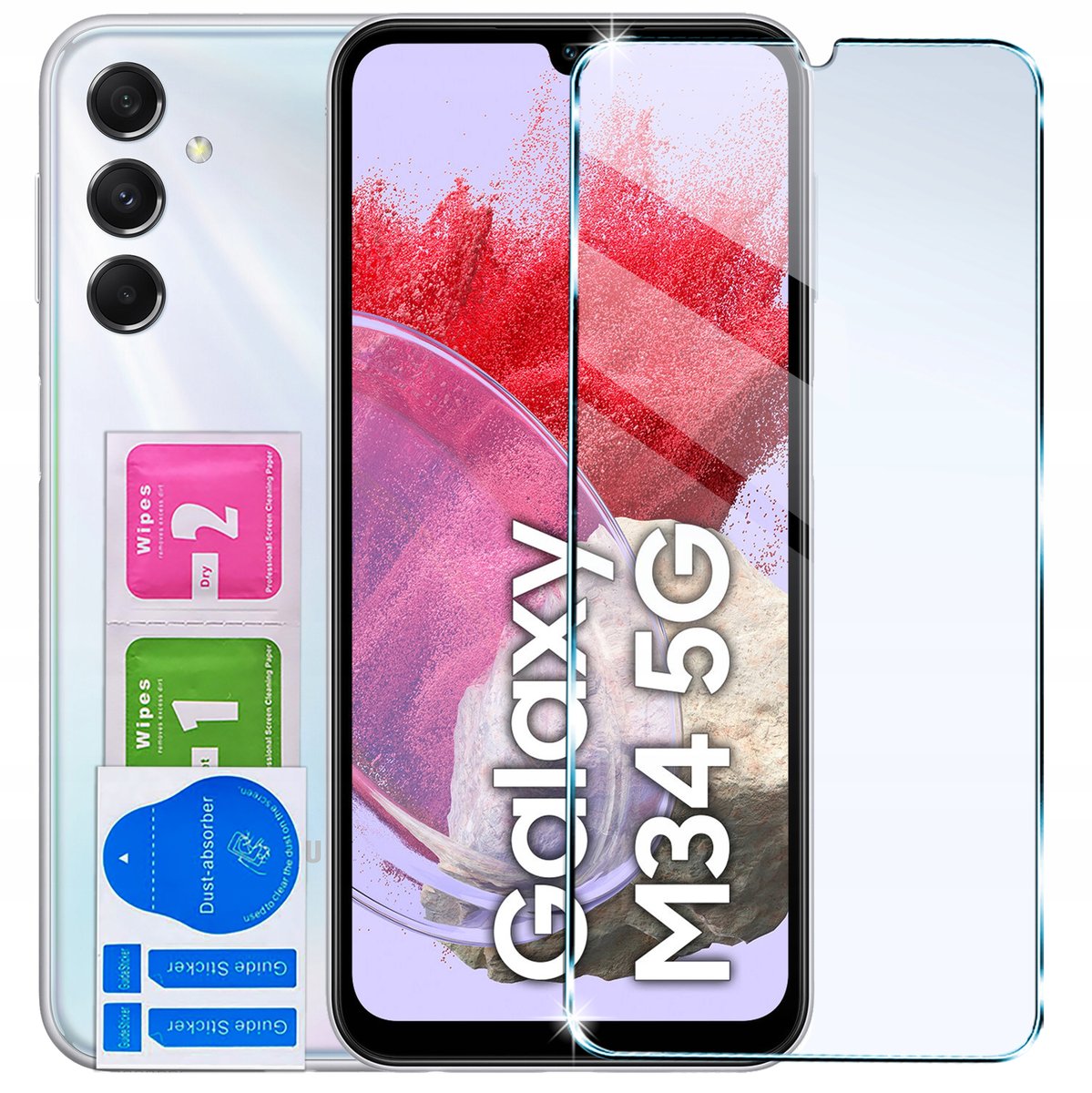 Szkło Hartowane Do Samsung Galaxy M34 5G Ochronne Szybka 9H