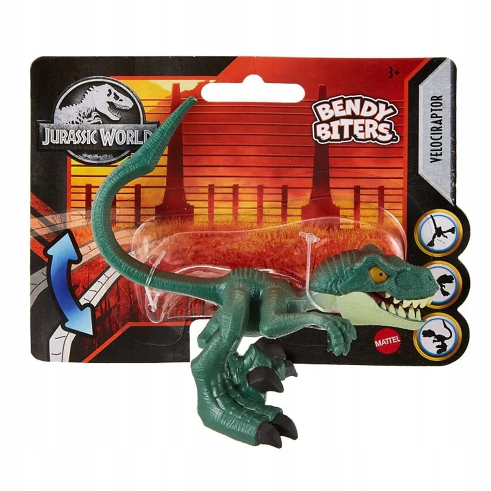 Figurka Jurassic World Bendy Biters Velociraptor