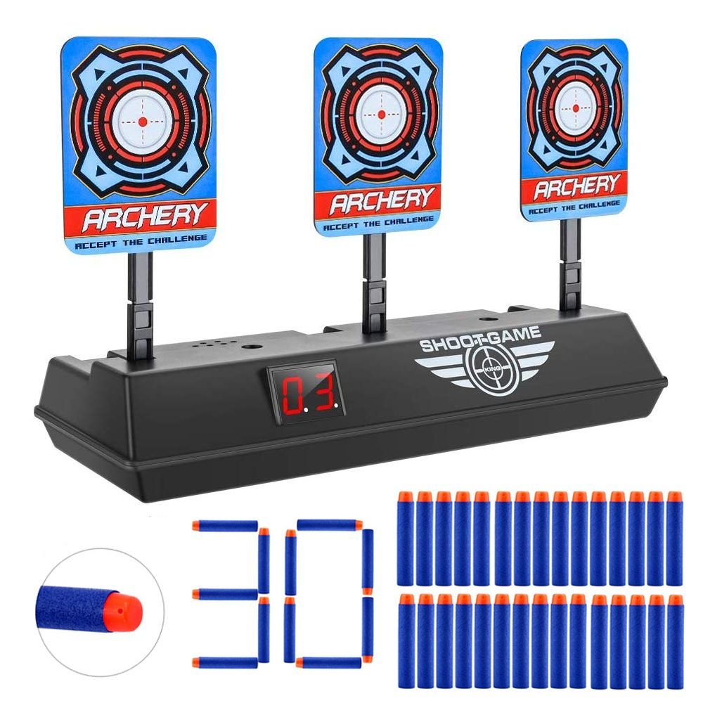 Zestaw Elektroniczna tarcza 3 cele do Nerf  + 30 strzałek typu Elite