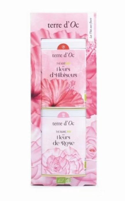 Zestaw: 2 Herbat Kwiatowych W Puszkach (Róża I Hibiskus) Terre D'Oc