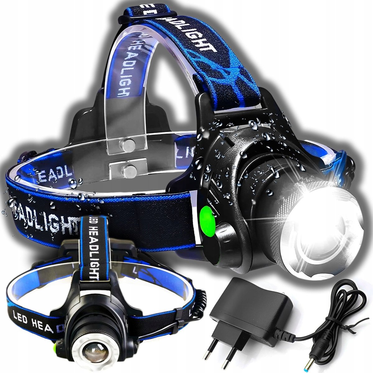 Latarka Czołowa Led Zoom Xml-T6 Cree Lampka Czołówka Mega Mocna Niezawodna