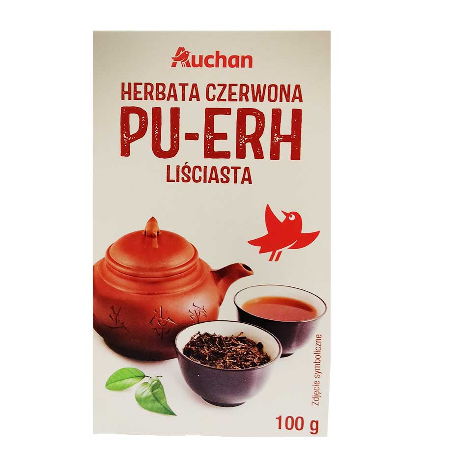 Auchan - Herbata czerwona liściasta pu-erh