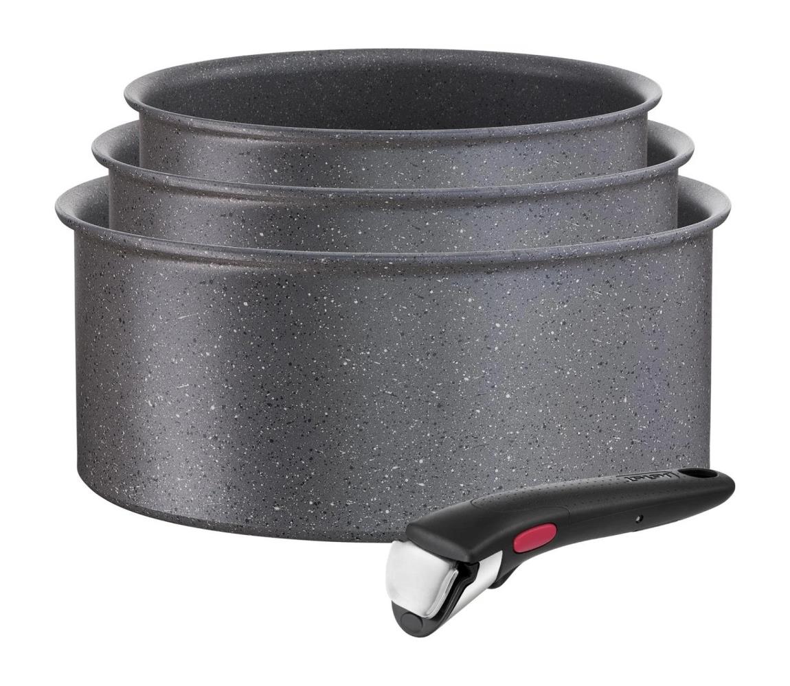 Tefal - Zestaw naczyń kuchennych 4 szt. INGENIO BLACK STONE