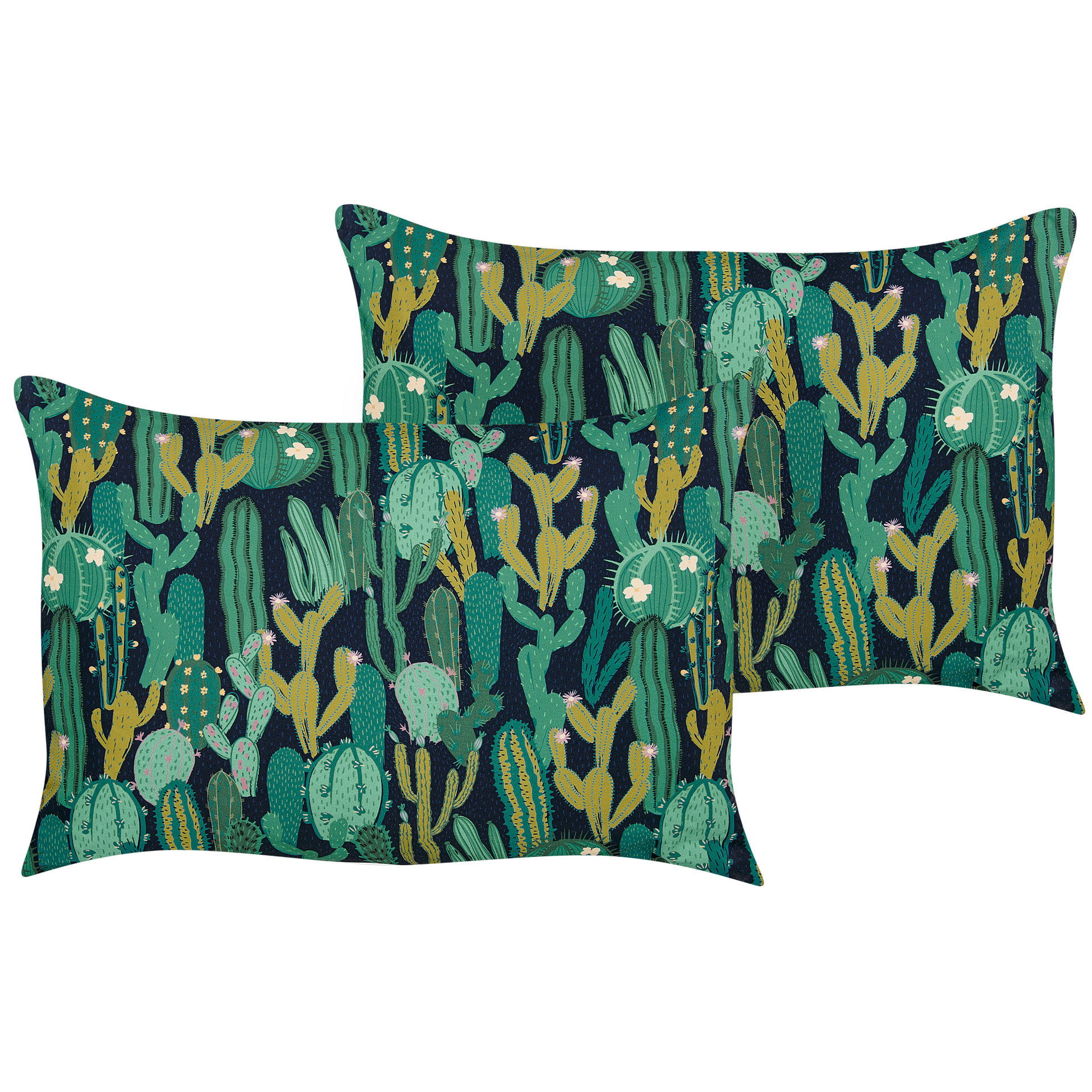 2 poduszki ogrodowe w kaktusy 40 x 60 cm zielone BUSSANA