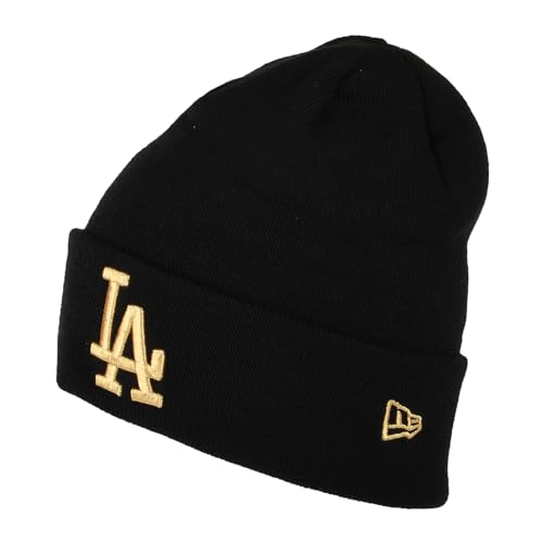 New Era L.A. Dodgers czapka beanie z mankietami - MLB metaliczna - czarno-złota