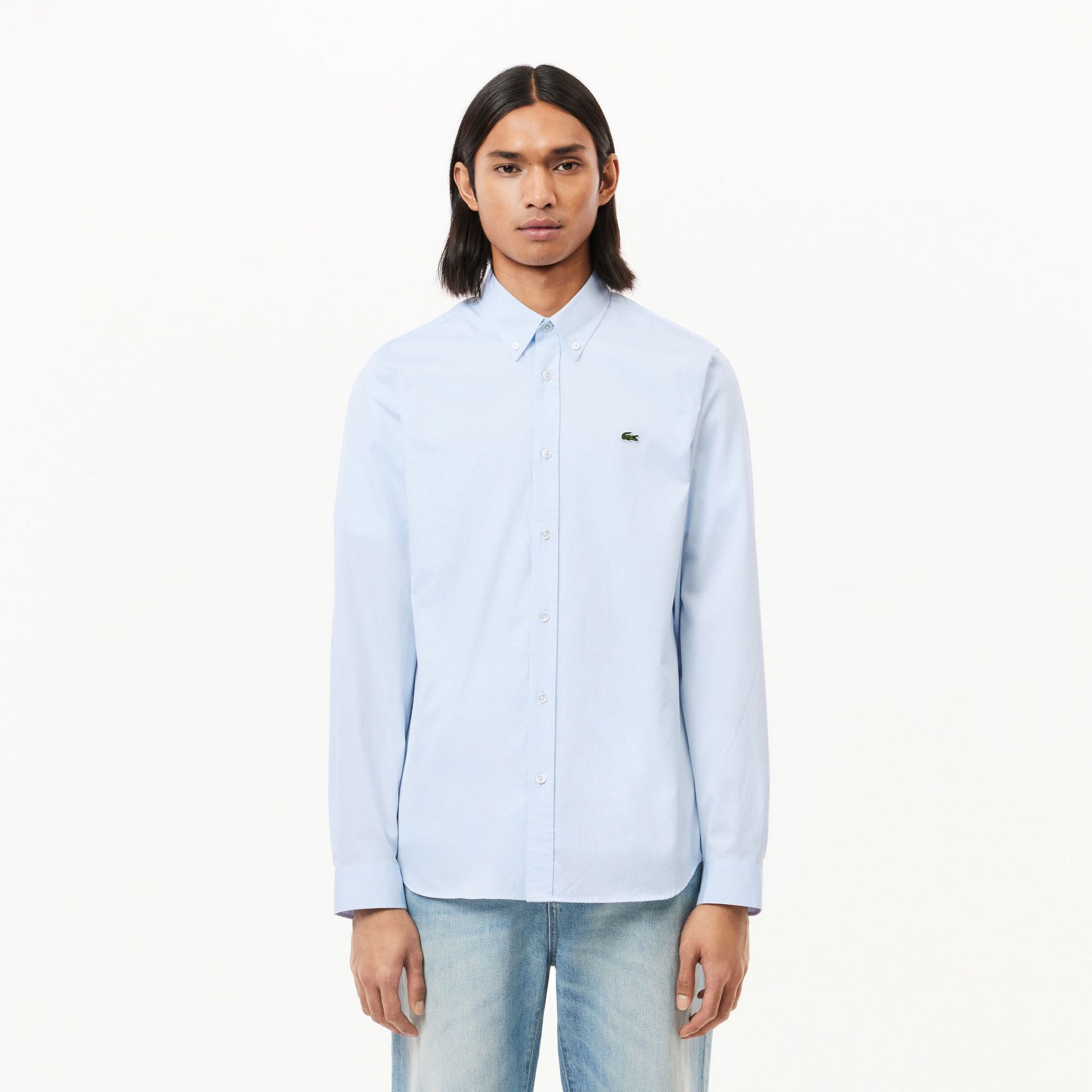 Lacoste Męska koszula Slim Fit z bawełny Premium