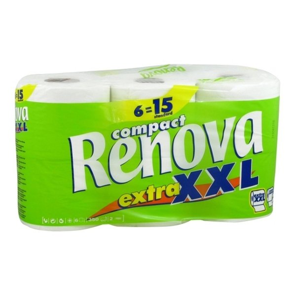 Papier toaletowy RENOVA Compact Extra XXL, 6 szt.
