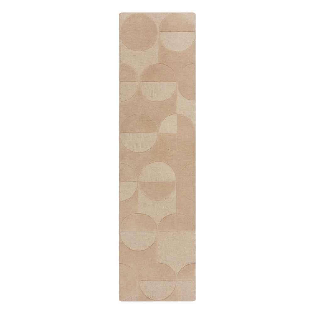 Beżowy wełniany chodnik 60x230 cm Gigi – Flair Rugs