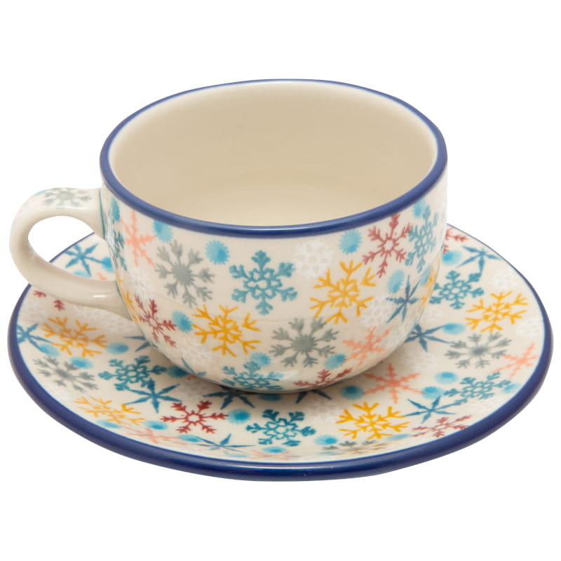 Filiżanka Do Herbaty Kawy 200 Ml Ze Spodkiem - Ceramika Artystyczna Bolesławiec