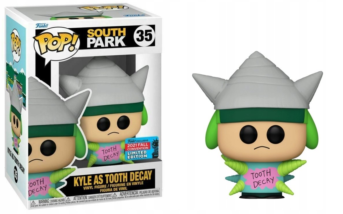 funko pop! animation: south park kyle as tooth decay metallic excl