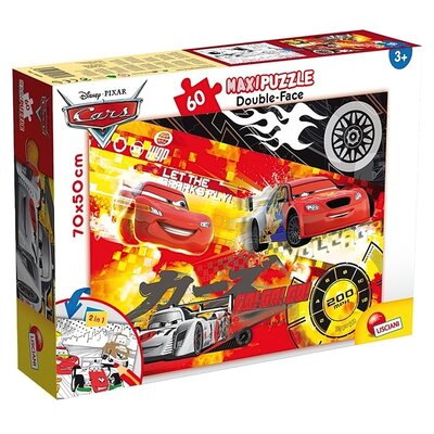 Lisciani Puzzle dwustronne maxi auta 60