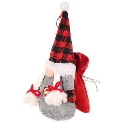 MIKOŁAJEK DEKORACYJNY Z WORKIEM NA PREZENT 20CM GIRL