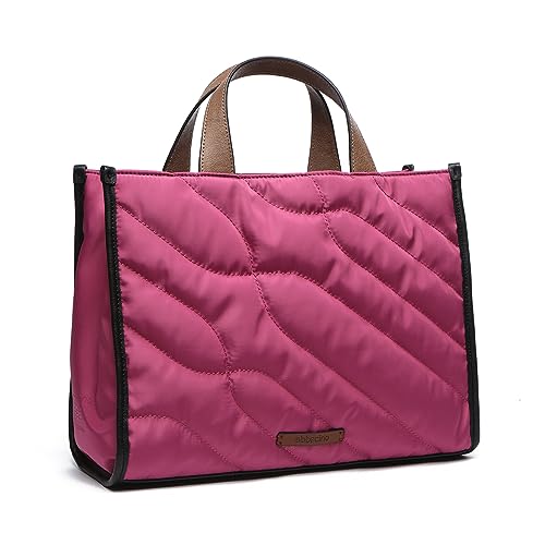 Abbacino Torba shopper z materiałów pochodzących z recyklingu i pikowanych, Fuksja