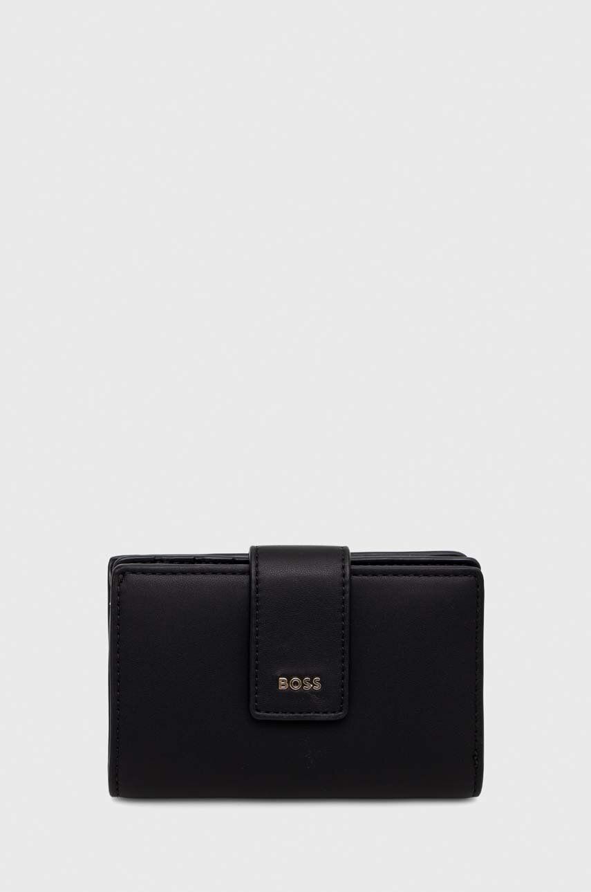 BOSS portfel damski kolor czarny - Boss