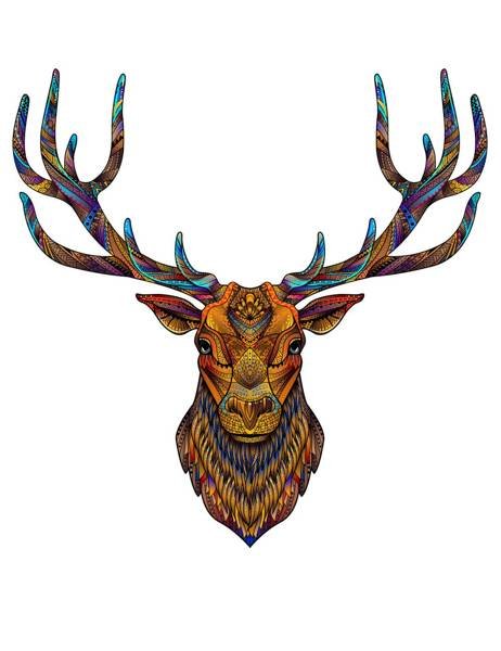Drewniane Puzzle dla dorosłych Jeleń XXL 214 el.