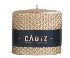 Artman Candles Cadiz - Świeca zapachowa, parafinowa Cadiz WM F17 złoty 1 szt.