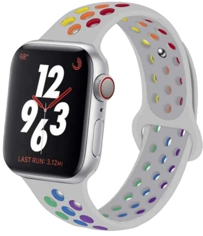 Pasek Apple Nike Sport Band Pride Edition MYD52AM/A do Apple Watch Series 1/2/3/4/5/6/7/8/SE/SE2 38-42 mm Biały (190199755734)