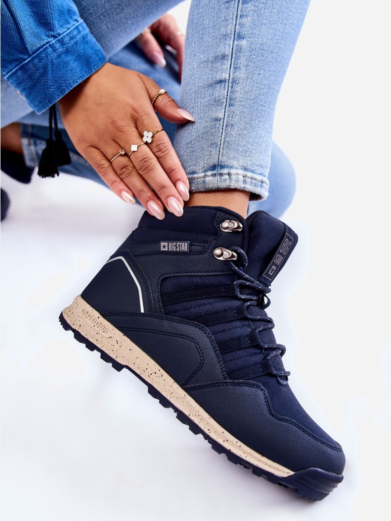 Buty trekkingowe damskie niskie Big Star KK274611 38 Granatowe (5900714570095)