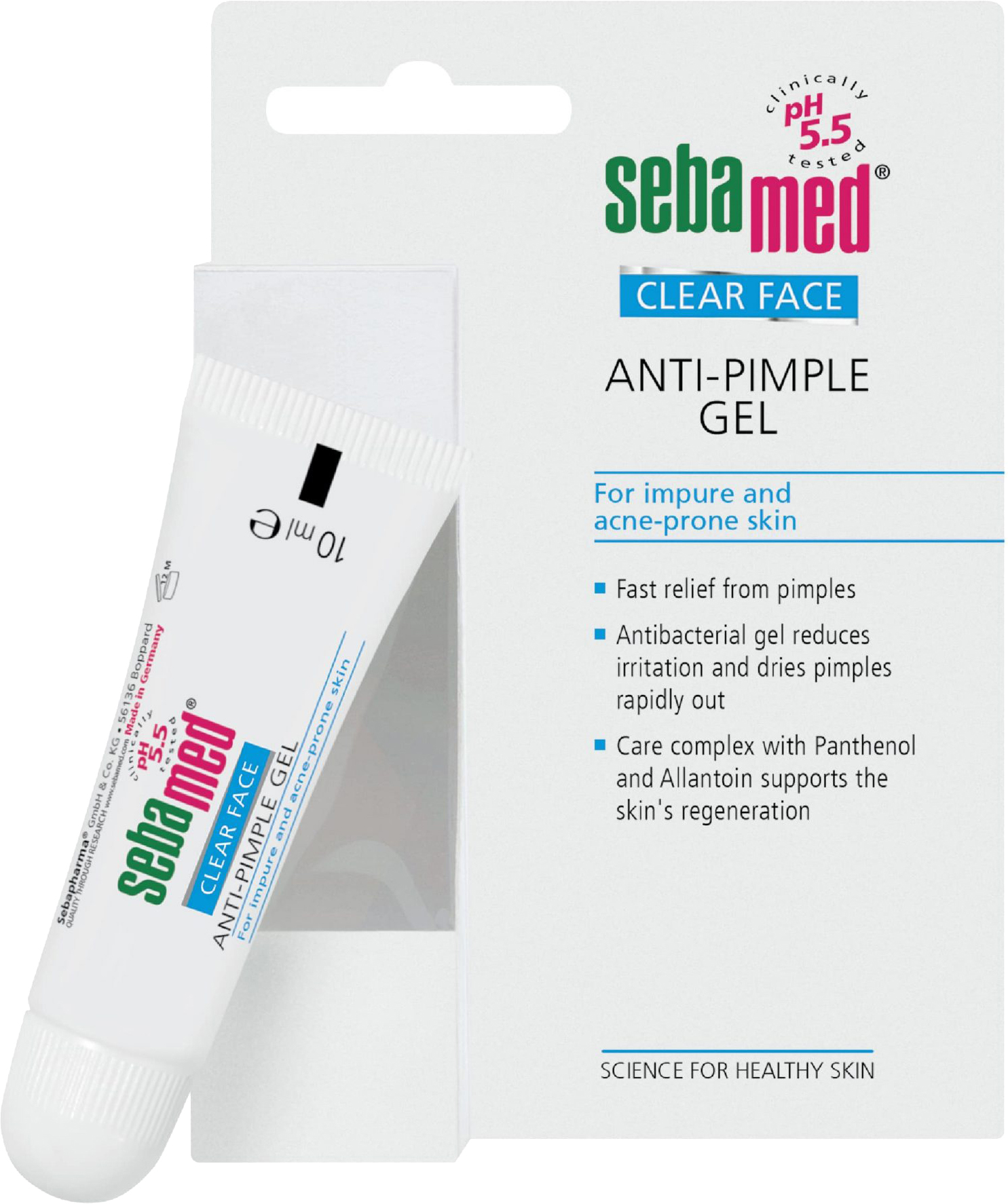 Punktowe leczenie trądziku do twarzy Sebamed Clear Face Anti Pimple Gel 10 ml (4103040157027)