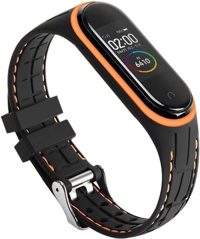 Pasek Beline Smart do Xiaomi Mi Band 7 Czarno-pomarańczowy (5905359814474)