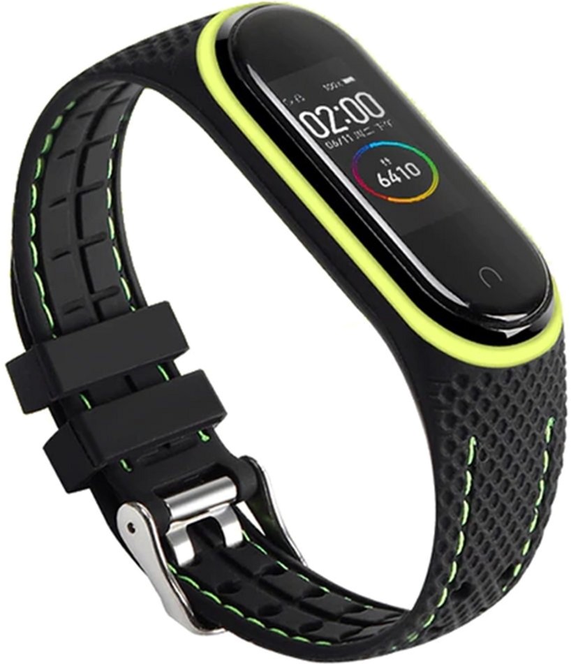 Pasek Beline Sport do Xiaomi Mi Band 5/6 Czarno-limonkowy (5905359814306)
