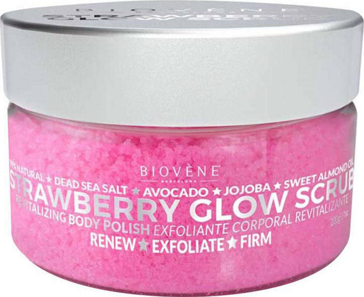 Peeling Biovene Strawberry Glow Scrub Revitalizing Body Polish 200 g (8436575094557)