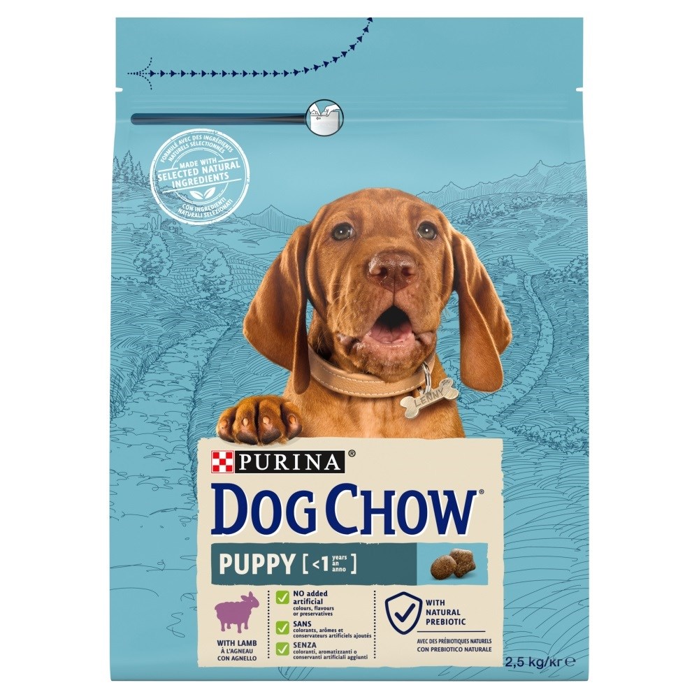 Karma dla szczeniąt PURINA Dog Chow Puppy, jagnięcina, 2,5 kg.