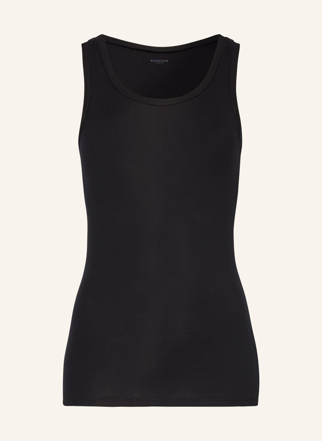 Schiesser Top Pure Rib schwarz