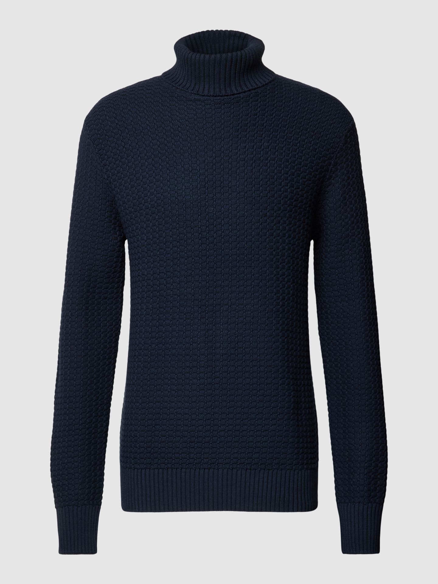 Sweter z dzianiny z golfem model ‘THIM’