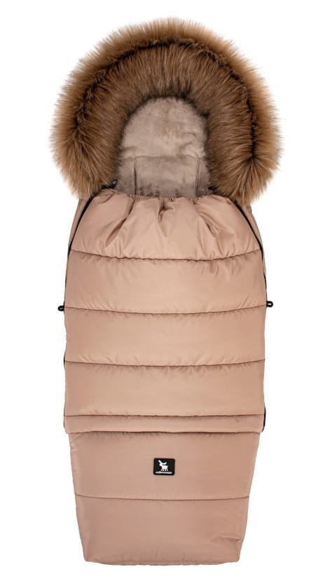 Śpiworek Do Wózka Zimowy Combi 3W1 Z Futerkiem Camel Cottonmoose