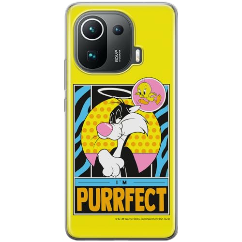 ERT GROUP etui na telefon Xiaomi MI 11 PRO, case oryginalny i oficjalnie licencjonowany przez Looney Tunes, wzór Sylvester & Tweety 006, optymalnie dopasowane, plecki z TPU