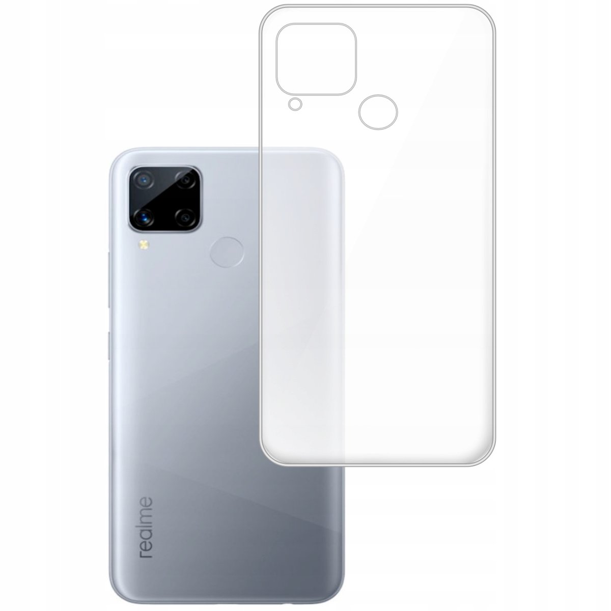 ETUI DO REALME C15 GUMOWE OBUDOWA CASE SILIKON SLIM POKROWIEC CLEAR VIEW