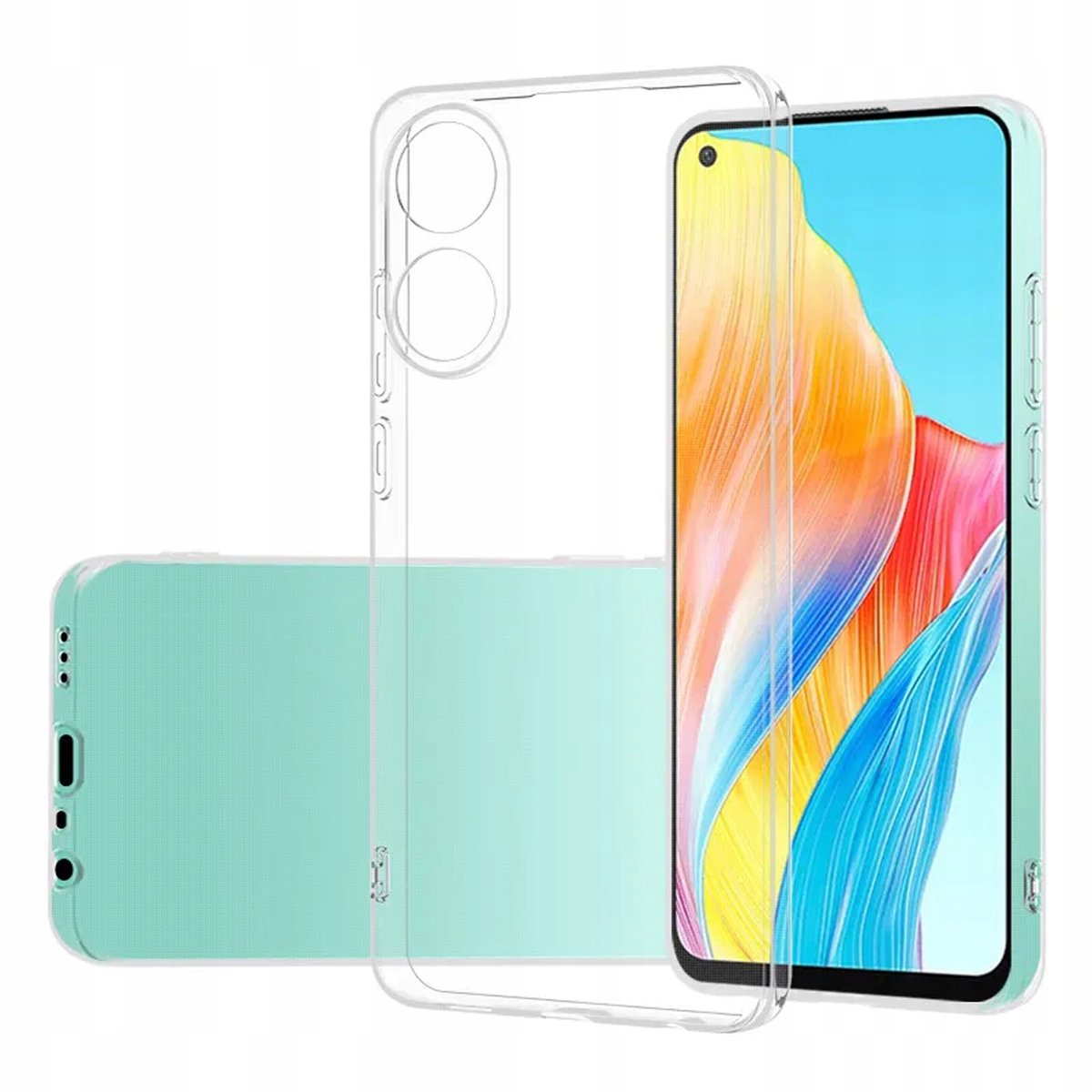 Etui Do Oppo A98 5G Gumowe Obudowa Case Silikon Slim Pokrowiec Clear View