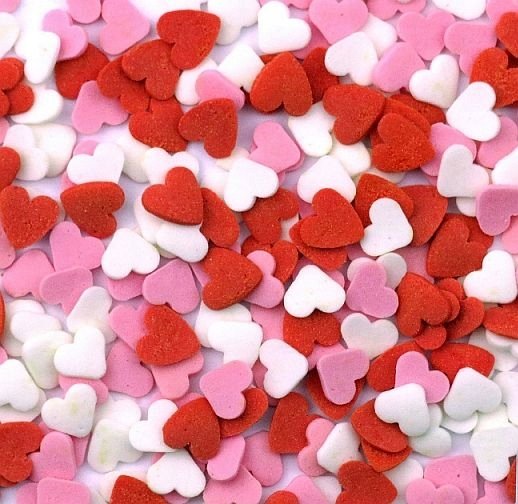 POSYPKA CUKROWA - SERCA SERDUSZKA MIX czer - 50g
