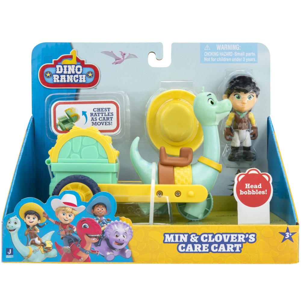 Фото - Фігурки / трансформери Jazwares Dino Ranch Zestaw Figurek  Min I Clover\'S Care Cart 