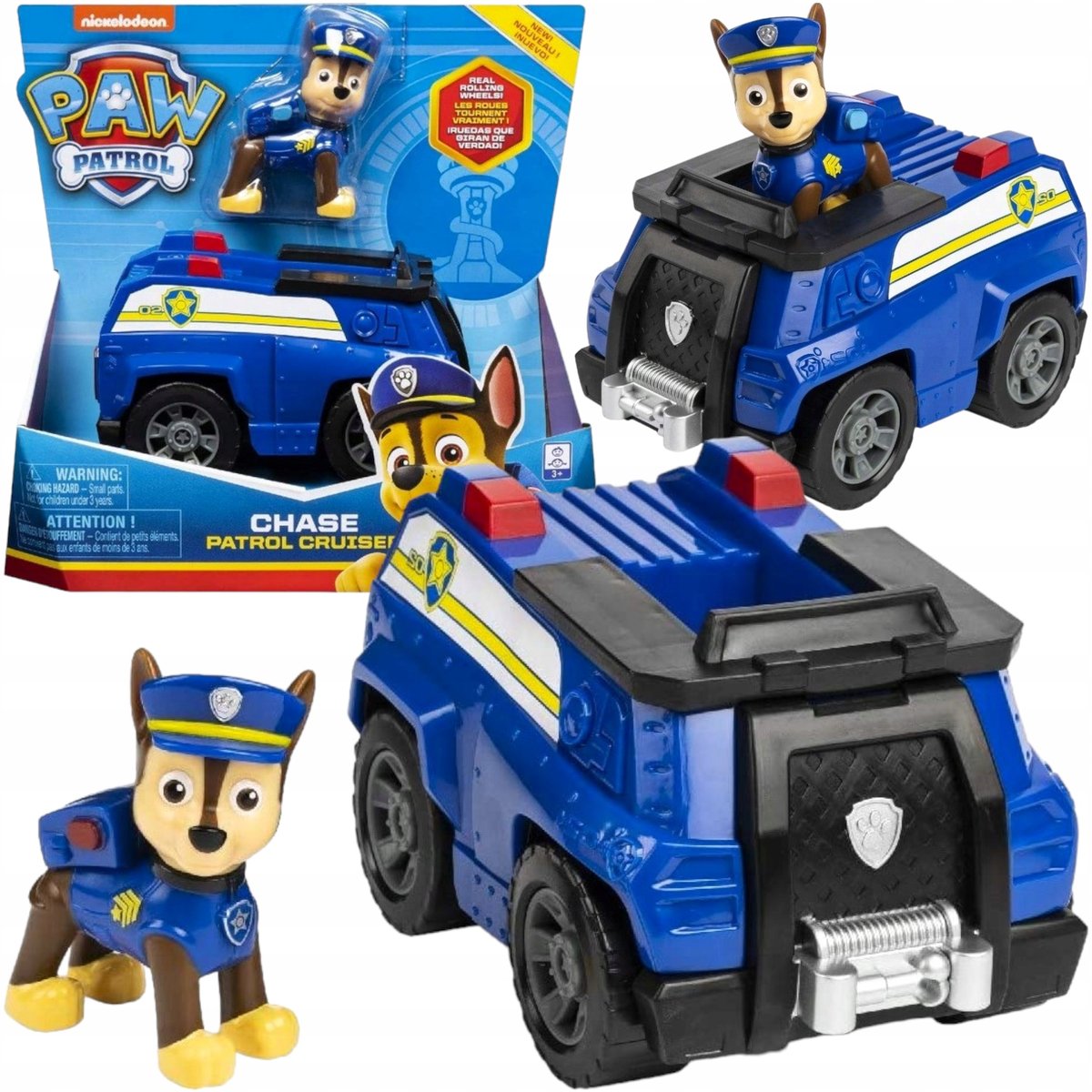 Psi Patrol Figurka Chase Pojazd Policja Radiowóz Dla Dziecka Zestaw Prezent