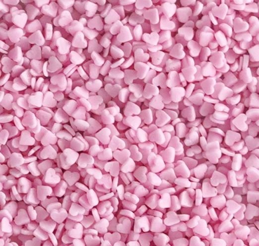 POSYPKA CUKROWA - SERCA SERDUSZKA różowe micro 50g