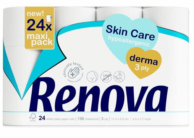 Papier toaletowy Renova Skin Care Derma 24R