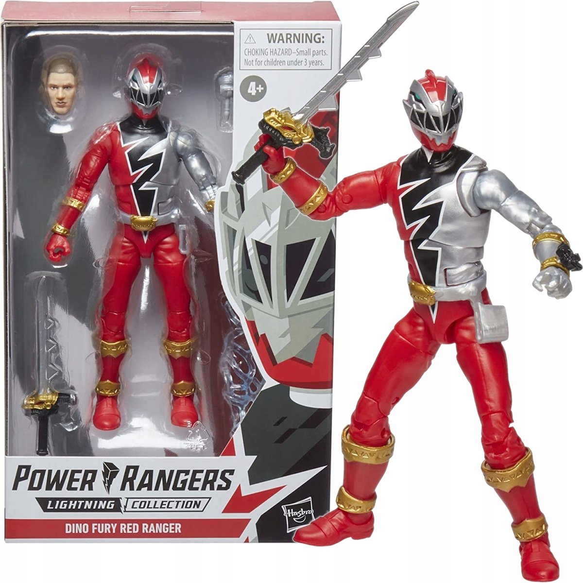 Power Rangers Dino Fury Red Czerwony Ranger Hasbro