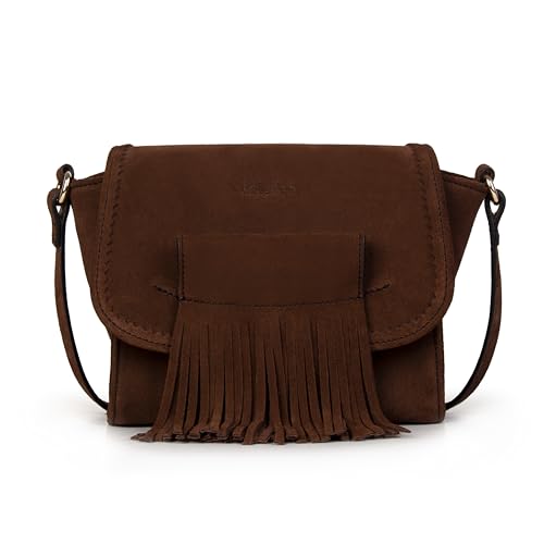 Kate Lee, brązowa skórzana torba na ramię Mini Fleya damska, mała, br?zowy, S