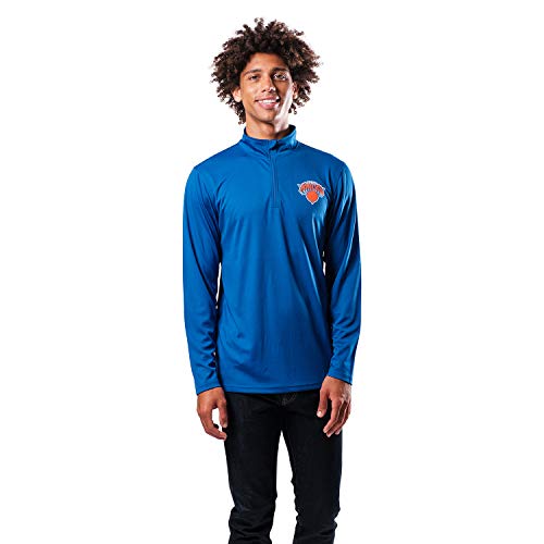 UNK NBA Męska VLM3138F-AM NBA Quarter Zip Poly Knit Koszula z długim rękawem, kolor zespołu, królewska, XL