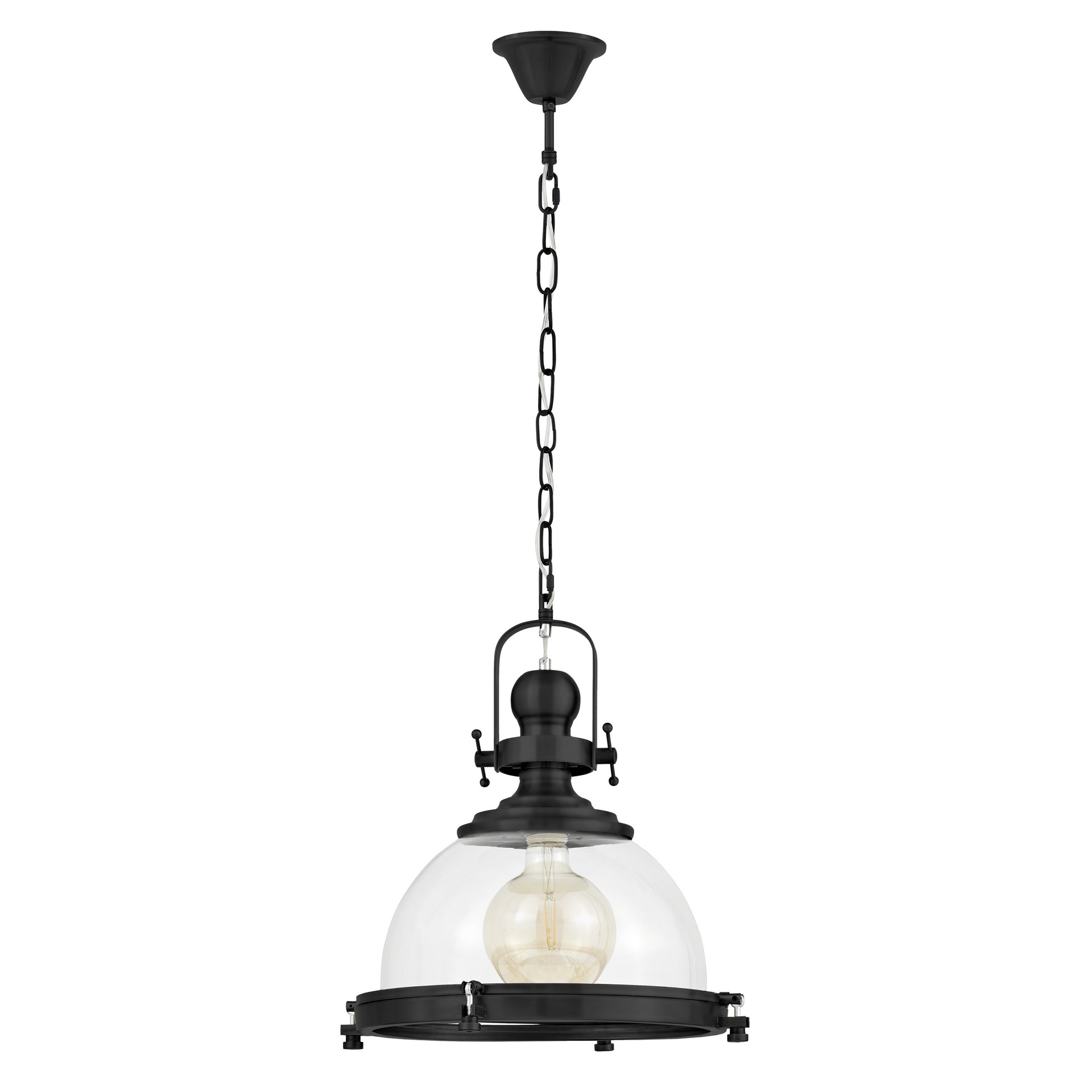 Falco lampa wisząca loftowa szklana LDP 119-300 (BK) Lumina Deco